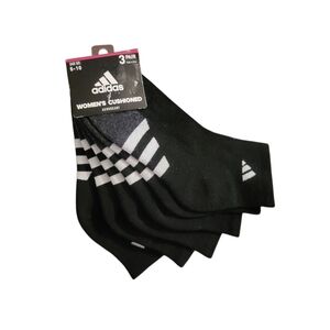 NEW Women's adidas Cushioned Aeroready 3-Pack Quarter Socks - Shoe Size 5-10  Fe